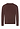 Back cutout view of HA glazed chocolate cotton L/SLV Shirt