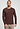 Front view of a men model wearing HA glazed chocolate cotton L/SLV Shirt