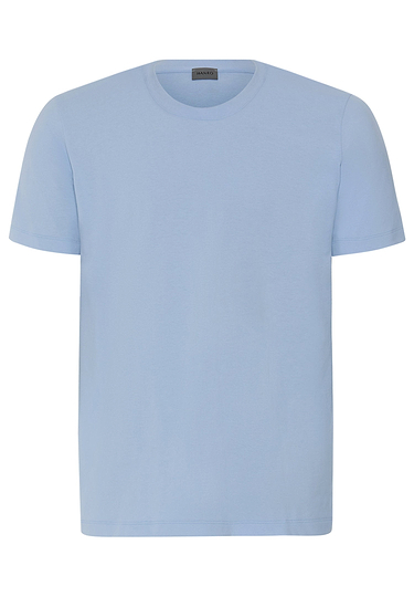 Front cutout view of HA cashmere blue cotton S/SLV Shirt