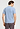 Back view of a men model wearing HA cashmere blue cotton S/SLV Shirt