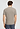 Back view of a men model wearing HA wooly beige cotton S/SLV Shirt