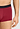 Close-up view of a men model wearing HA intense red microfibre Pants