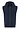 Front cutout view of HA deep navy cotton Zippered vest