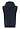 Back cutout view of HA deep navy cotton Zippered vest