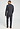 Back view of a men model wearing HA charcoal art cotton L/SLV Pajama