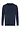 Front cutout view of HA deep navy cotton L/SLV Shirt V-Neck