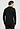 Back view of a men model wearing HA black cotton L/SLV Shirt