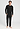 Full-body view of a men model wearing HA black cotton L/SLV Shirt