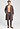Full-body view of a men model wearing HA libra stripes cotton Long Pants