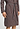 Close-up view of a men model wearing HA libra stripes cotton Robe