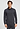 Front view of a men model wearing HA smokey charcoal cotton Cardigan