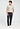 Full-body view of a men model wearing HA smokey charcoal cotton Long Pants