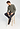 Full-body view of a men model wearing HA smokey olive cotton Pullover