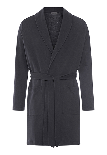 Front cutout view of HA smokey charcoal cotton Robe