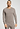 Front view of a men model wearing HA toffee melange modal/viscose/tencel L/SLV Shirt