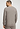 Back view of a men model wearing HA toffee melange modal/viscose/tencel L/SLV Shirt