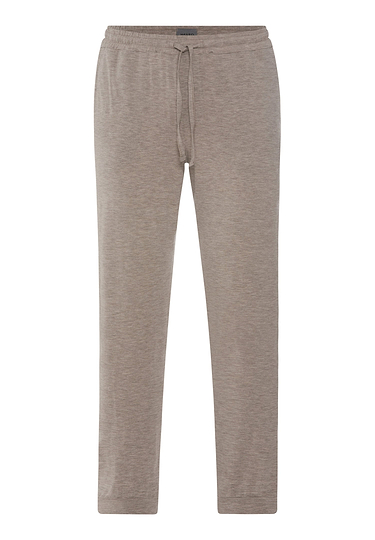 Front cutout view of HA toffee melange modal/viscose/tencel Long Pants