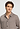 Close-up view of a men model wearing HA earthy woven cotton Shirt 1/1 Arm