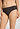 Front view of a women model wearing HA mocha brown microfibre Midi Briefs