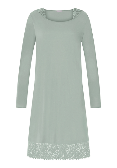 Front cutout view of HA mystic breeze modal/viscose/tencel L/SLV Nightdress 100cm