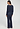 Back view of a women model wearing HA deep navy modal/viscose/tencel L/SLV Pajama