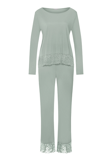 Front cutout view of HA mystic breeze modal/viscose/tencel L/SLV Pajama