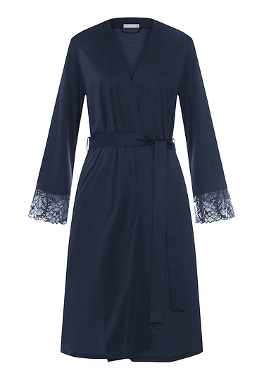 Front cutout view of HA deep navy modal/viscose/tencel Robe 110cm