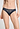 Front view of a women model wearing HA deep navy modal/viscose/tencel Mini Briefs