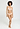 Full-body view of a women model wearing HA creamy glass modal/viscose/tencel Mini Briefs
