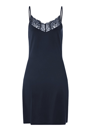 Front cutout view of HA deep navy modal/viscose/tencel Negligee 90cm