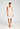 Front view of a women model wearing HA creamy glass modal/viscose/tencel Negligee 90cm