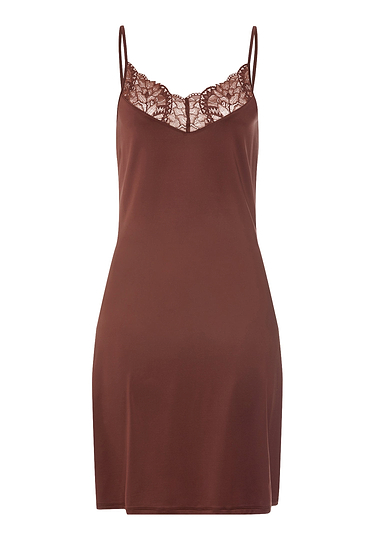 Front cutout view of HA cinnamon modal/viscose/tencel Negligee 90cm