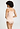 Back view of a women model wearing HA creamy glass modal/viscose/tencel Spaghetti Top