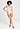 Full-body view of a women model wearing HA creamy glass modal/viscose/tencel Spaghetti Top