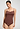 Front view of a women model wearing HA cinnamon modal/viscose/tencel Spaghetti Top