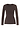 Front cutout view of HA dark mocha cotton L/SLV Shirt