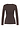 Back cutout view of HA dark mocha cotton L/SLV Shirt