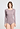 Front view of a women model wearing HA stormy rose cotton L/SLV Shirt