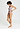 Full-body view of a women model wearing HA stormy rose cotton Midi Briefs