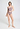 Full-body view of a women model wearing HA stormy rose cotton Padded Spaghetti Top
