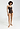 Full-body view of a women model wearing HA dark mocha cotton Spaghetti Top