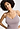 Close-up view of a women model wearing HA stormy rose cotton Spaghetti Top