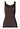 Front cutout view of HA dark mocha cotton Tank Top