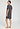 Back view of a women model wearing HA boulevard cotton S/SLV Nightdress 90cm