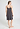Back view of a women model wearing HA boulevard cotton Spaghetti Dress 95cm