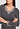 Close-up view of a women model wearing HA boulevard modal/viscose/tencel L/SLV Shirt