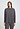 Front view of a women model wearing HA dark sesame cotton Pullover