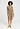 Front view of a women model wearing HA desert clay cotton Robe