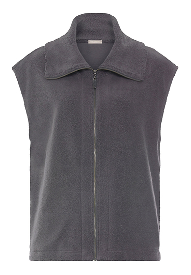 Front cutout view of HA boulevard cotton Zippered vest