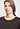 Close-up view of a women model wearing HA dark mocha modal/viscose/tencel L/SLV Nightdress 100cm